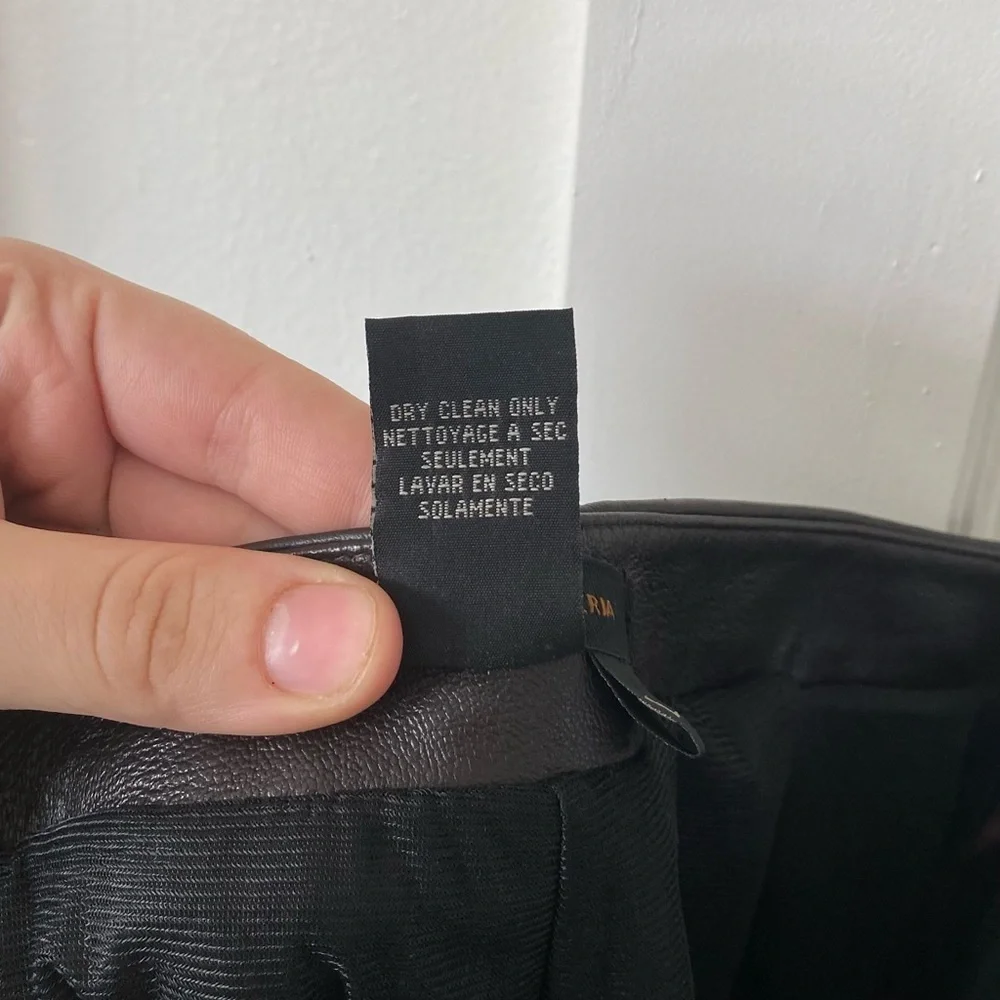 BCBGMaxAzria 100% Leather Brown Pants - Picture 7 of 8